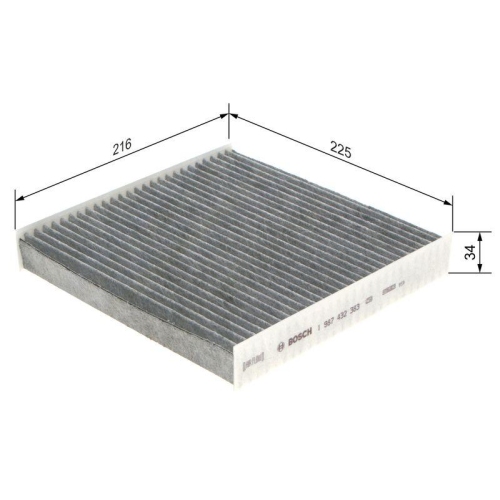 BOSCH Filter, Innenraumluft 1 987 432 383
