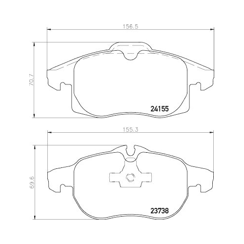 DON Bremsbelagsatz, Scheibenbremse PCP1235