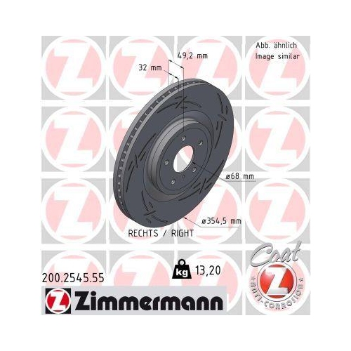 ZIMMERMANN Bremsscheibe BLACK Z 200.2545.55