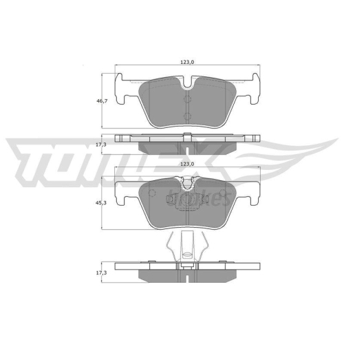 TOMEX Brakes Bremsbelagsatz, Scheibenbremse TX 16-86