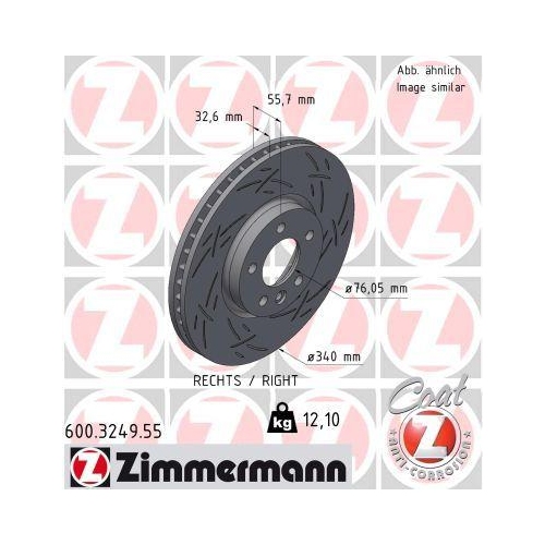 ZIMMERMANN Bremsscheibe BLACK Z 600.3249.55
