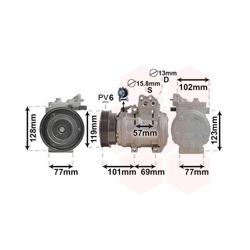 VAN WEZEL Kompressor, Klimaanlage 8300K146