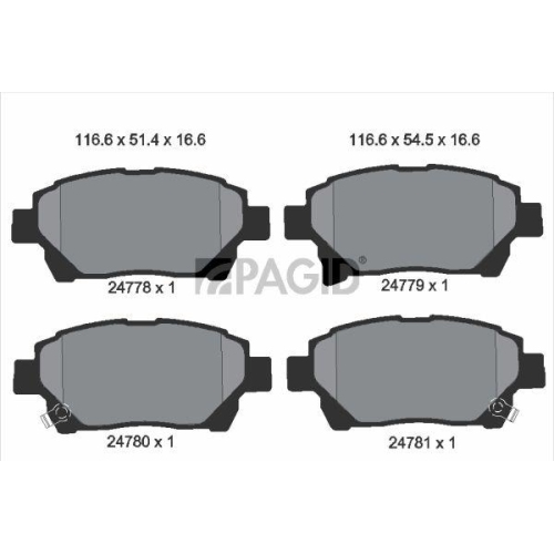 PAGID Bremsbelagsatz, Scheibenbremse T1852N