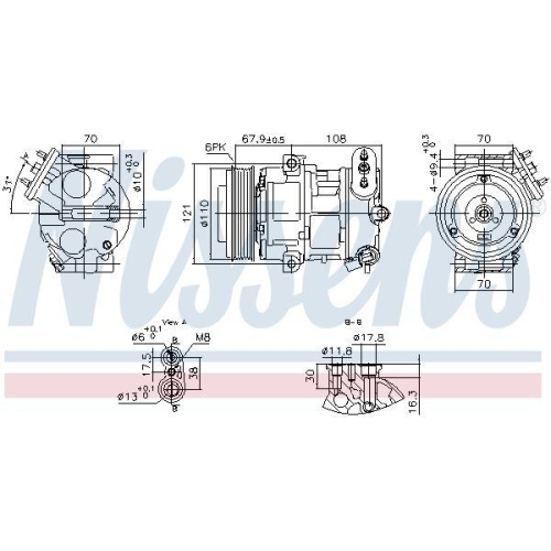 NISSENS Kompressor, Klimaanlage ** FIRST FIT ** 890663