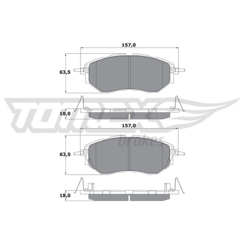TOMEX Brakes Bremsbelagsatz, Scheibenbremse TX 15-54