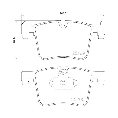 DON Bremsbelagsatz, Scheibenbremse PCP1237