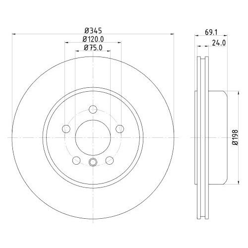 HELLA Bremsscheibe PRO 8DD 355 119-281