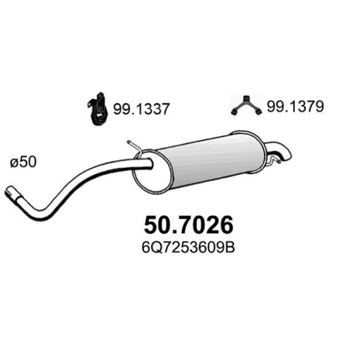 ASSO Endschalld&auml;mpfer 50.7026