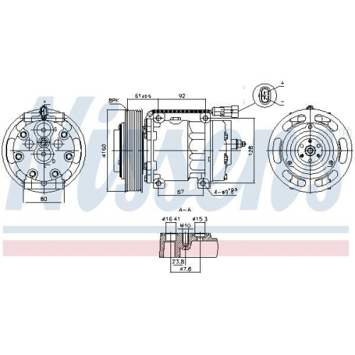 NISSENS Kompressor, Klimaanlage ** FIRST FIT ** 891073