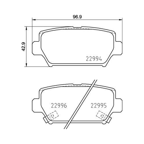 BREMBO Bremsbelagsatz, Scheibenbremse PRIME LINE P 54 062