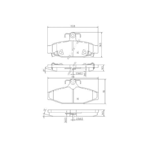 MAPCO Bremsbelagsatz, Scheibenbremse 6819