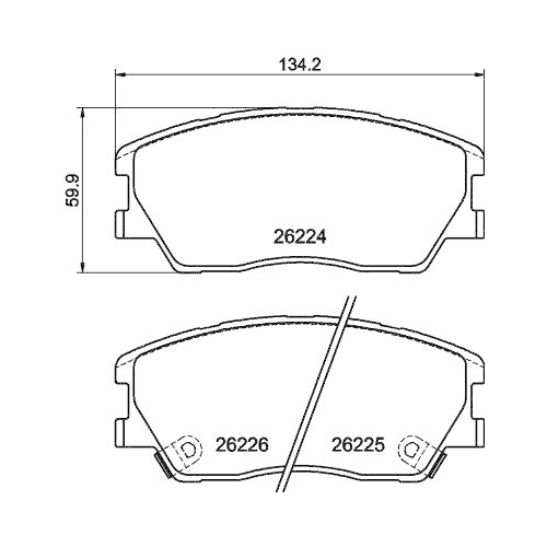 HELLA Bremsbelagsatz, Scheibenbremse 8DB 355 040-591
