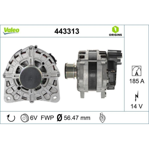 VALEO Generator VALEO ORIGINS NEW OE TECHNOLOGIE 443313