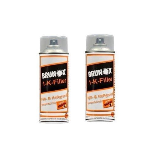 2 St&uuml;ck BRUNOX 1-K-Filler Korrosionsschutz Haftgrund Grundierung Metall 400 ml