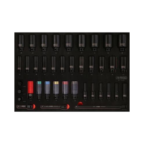 1/2 Zoll Kraft-Stecknuss-Satz in Schaumstoffeinlage, 39-tlg KS TOOLS 811.0039