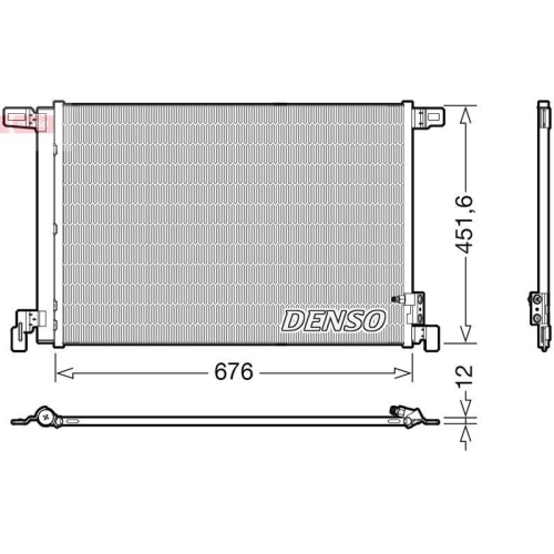 DENSO Kondensator, Klimaanlage DCN02008