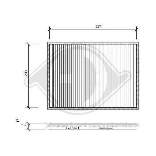 DIEDERICHS Filter, Innenraumluft DIEDERICHS Climate DCI0097