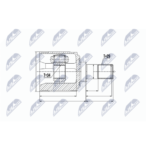 NTY Gelenksatz, Antriebswelle NPW-HD-018