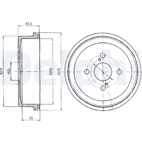DELPHI Bremstrommel BF278