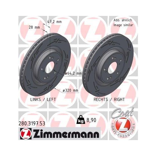 ZIMMERMANN Bremsscheibe BLACK Z 280.3197.53