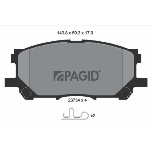 PAGID Bremsbelagsatz, Scheibenbremse T1316N