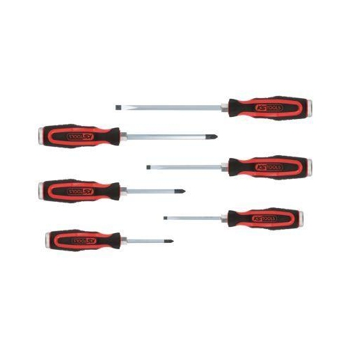 ERGOTORQUEmax Schlagkappen-Schraubendreher-Satz, 6-tlg Schlitz, PH KS TOOLS