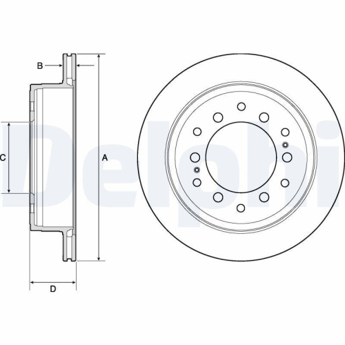DELPHI Bremsscheibe BG4747C