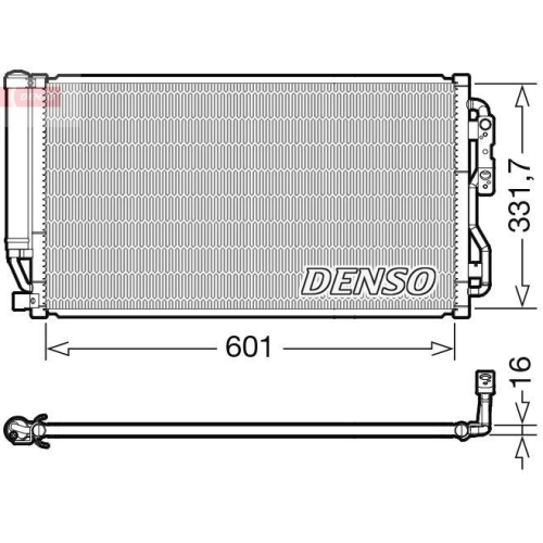 DENSO Kondensator, Klimaanlage DCN05035
