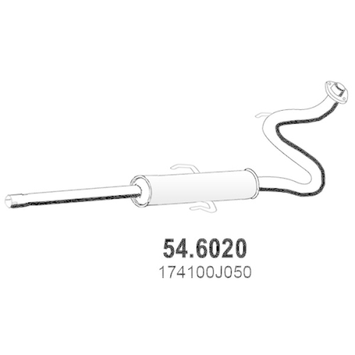ASSO Mittelschalldämpfer 54.6020
