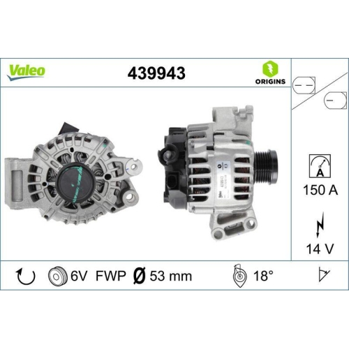 VALEO Generator VALEO ORIGINS - NEW O.E. TECHNOLOGIE