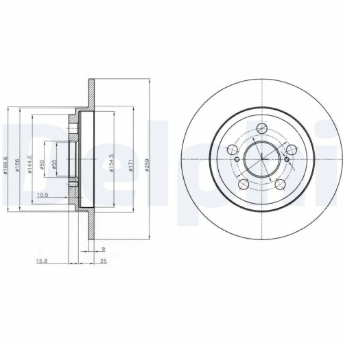DELPHI Bremsscheibe BG4272