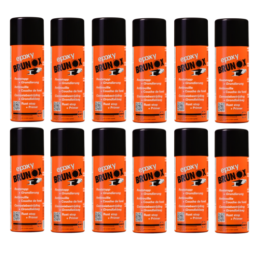 12x Rostumwandler Rostsanierer Rostschutz Epoxy-Spray 400 ml Brunox BR0,40EP