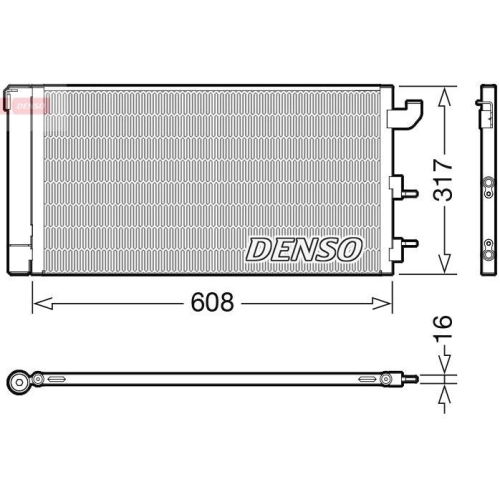 DENSO Kondensator, Klimaanlage DCN09144