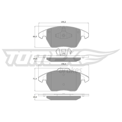 TOMEX Brakes Bremsbelagsatz, Scheibenbremse TX 14-38