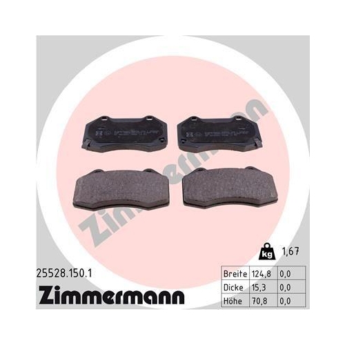 ZIMMERMANN Bremsbelagsatz, Scheibenbremse 25528.150.1