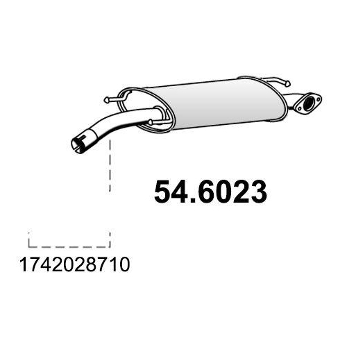 ASSO Mittelschalldämpfer 54.6023