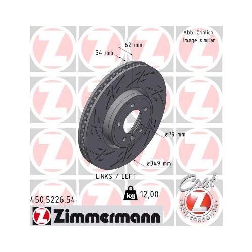 ZIMMERMANN Bremsscheibe BLACK Z 450.5226.54
