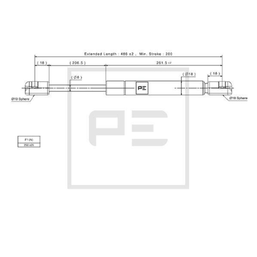 PE Automotive Gasfeder 120.144-00A