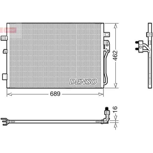 DENSO Kondensator, Klimaanlage DCN09145