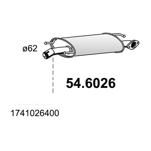 ASSO Mittelschalldämpfer 54.6026