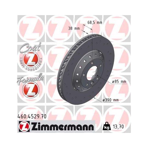 ZIMMERMANN Bremsscheibe FORMULA Z 460.4529.70