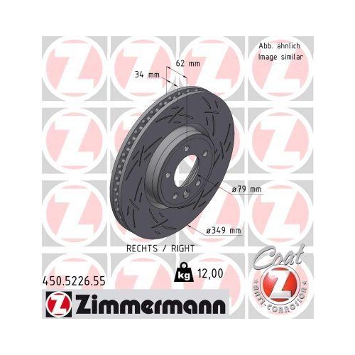 ZIMMERMANN Bremsscheibe BLACK Z 450.5226.55