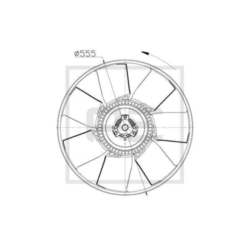 PE Automotive L&uuml;fterrad, Motork&uuml;hlung 020.212-00A