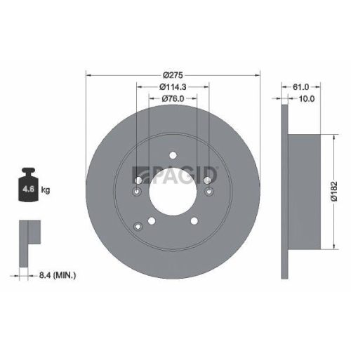 PAGID Bremsscheibe 54858NC