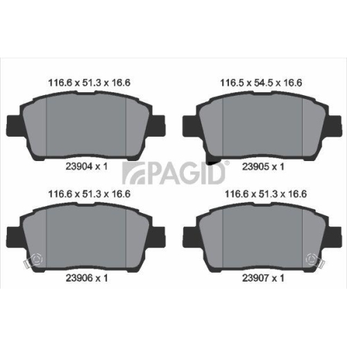 PAGID Bremsbelagsatz, Scheibenbremse T1404N