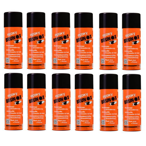 12x Rostumwandler Rostsanierer Rostschutz Epoxy-Spray 150 ml Brunox BR0,40EP