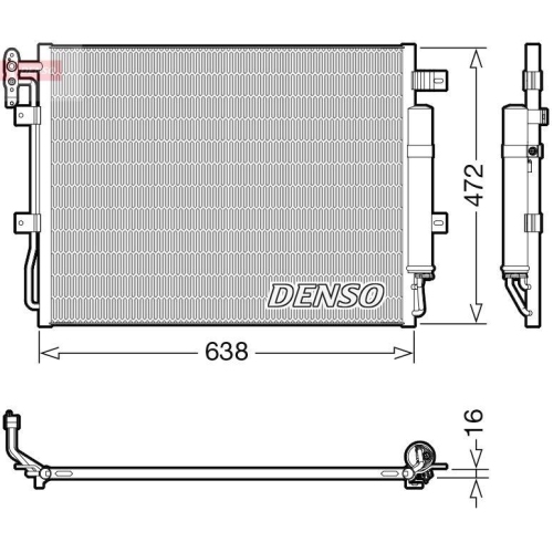 DENSO Kondensator, Klimaanlage DCN14003