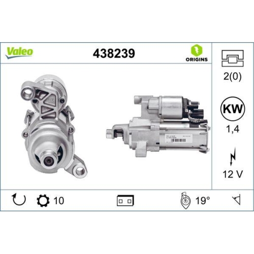 VALEO Starter VALEO ORIGINS - NEW O.E. TECHNOLOGIE 438239
