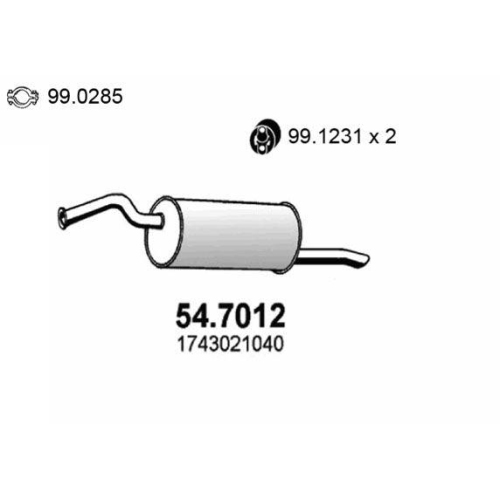 ASSO Endschalldämpfer 54.7012