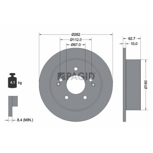 PAGID Bremsscheibe 56222NC